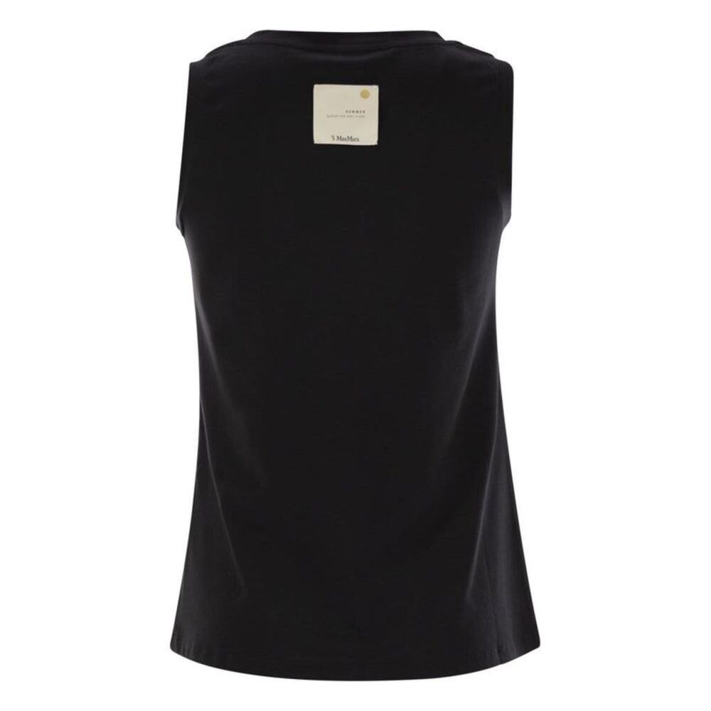 S MAX MARA Sleeveless T-Shirt Women BLACK T-Shirts & Tops